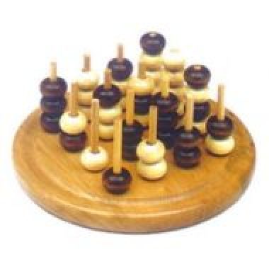 8*8*8 cm Geschicklichkeitsspiel Knobelspiel Holzspiel Tic Tac Toe 3D 
